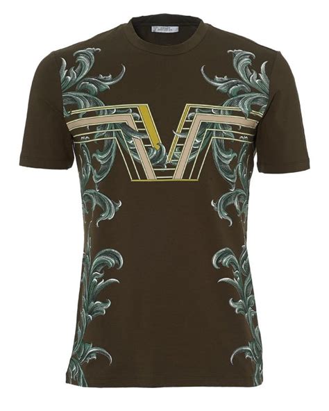 versace collection patterned t shirt|authentic versace shirts.